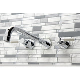 Kaiser KS8051DKL Two-Handle 3-Hole Wall Mount Roman Tub Faucet, Polished Chrome