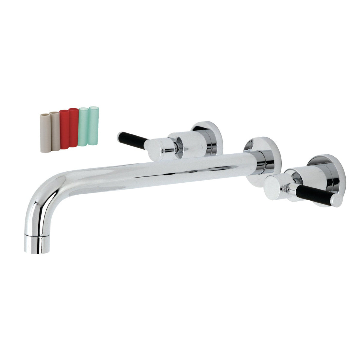 Kaiser KS8051DKL Two-Handle 3-Hole Wall Mount Roman Tub Faucet, Polished Chrome