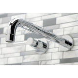 Concord KS8051DL Two-Handle 3-Hole Wall Mount Roman Tub Faucet, Polished Chrome