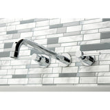 Concord KS8051DL Two-Handle 3-Hole Wall Mount Roman Tub Faucet, Polished Chrome