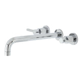 Concord KS8051DL Two-Handle 3-Hole Wall Mount Roman Tub Faucet, Polished Chrome