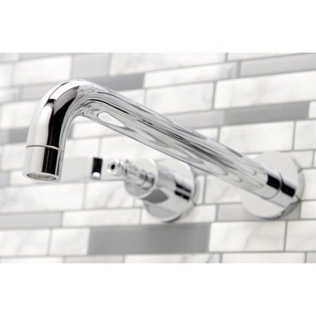 Whitaker KS8051KL Two-Handle 3-Hole Wall Mount Roman Tub Faucet, Polished Chrome