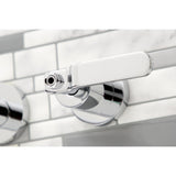 Whitaker KS8051KL Two-Handle 3-Hole Wall Mount Roman Tub Faucet, Polished Chrome