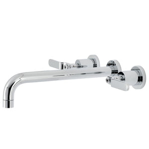 Whitaker KS8051KL Two-Handle 3-Hole Wall Mount Roman Tub Faucet, Polished Chrome