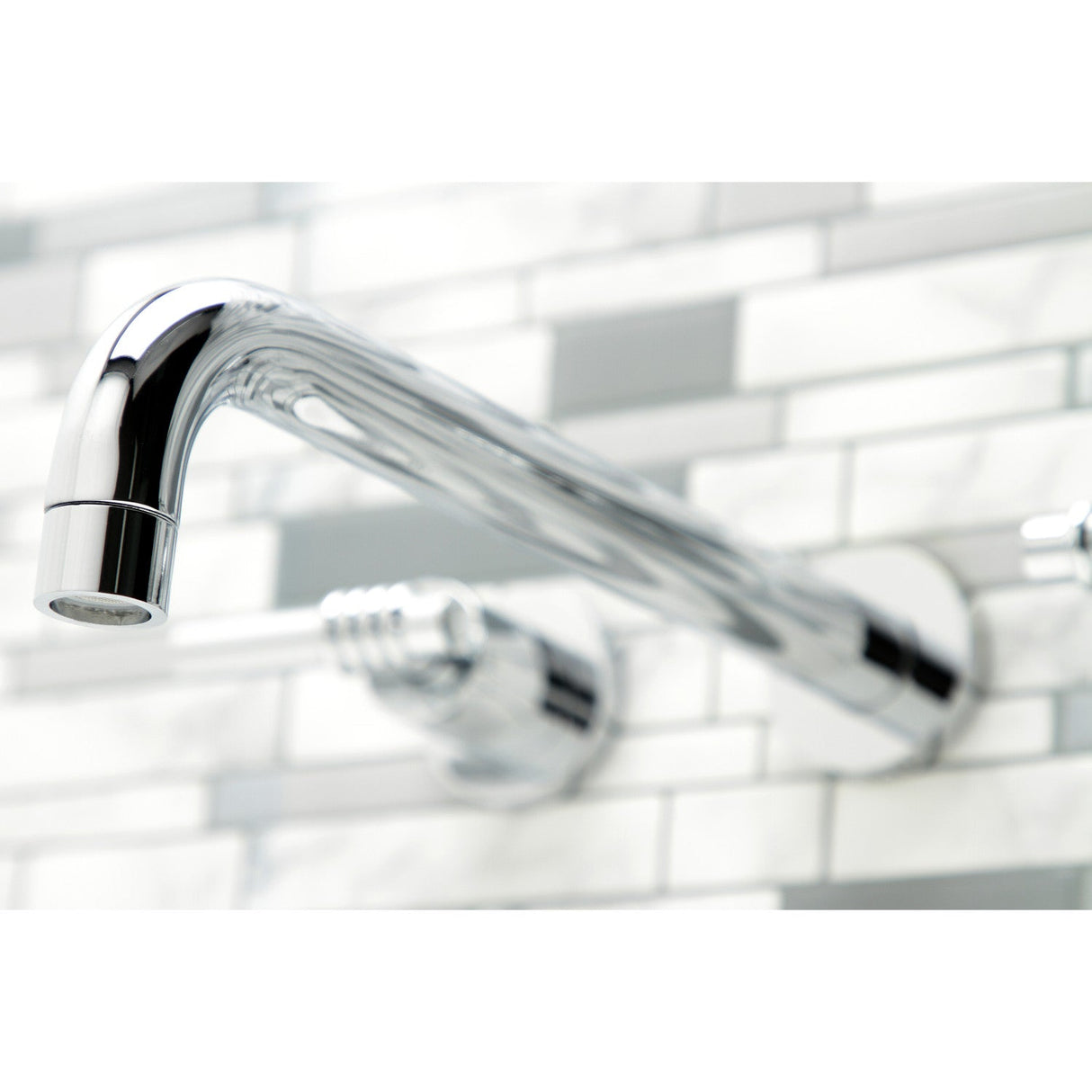 Milano KS8051ML Two-Handle 3-Hole Wall Mount Roman Tub Faucet, Polished Chrome