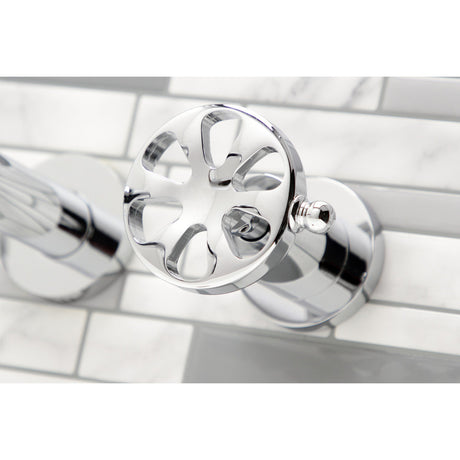 Belknap KS8051RX Two-Handle 3-Hole Wall Mount Roman Tub Faucet, Polished Chrome