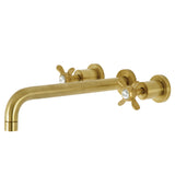 Essex KS8057BEX Two-Handle 3-Hole Wall Mount Roman Tub Faucet, Brushed Brass