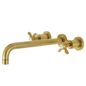 Essex KS8057BEX Two-Handle 3-Hole Wall Mount Roman Tub Faucet, Brushed Brass