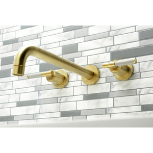 Kaiser KS8057CKL Two-Handle 3-Hole Wall Mount Roman Tub Faucet, Brushed Brass
