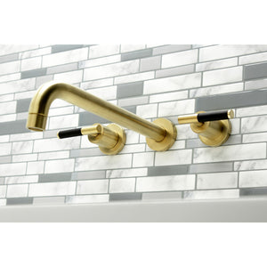 Kaiser KS8057CKL Two-Handle 3-Hole Wall Mount Roman Tub Faucet, Brushed Brass