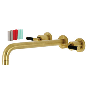 Kaiser KS8057CKL Two-Handle 3-Hole Wall Mount Roman Tub Faucet, Brushed Brass