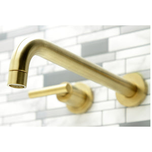 Manhattan KS8057CML Two-Handle 3-Hole Wall Mount Roman Tub Faucet, Brushed Brass