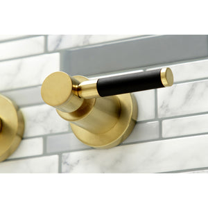 Kaiser KS8057DKL Two-Handle 3-Hole Wall Mount Roman Tub Faucet, Brushed Brass