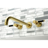 Kaiser KS8057DKL Two-Handle 3-Hole Wall Mount Roman Tub Faucet, Brushed Brass