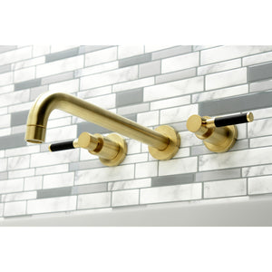 Kaiser KS8057DKL Two-Handle 3-Hole Wall Mount Roman Tub Faucet, Brushed Brass