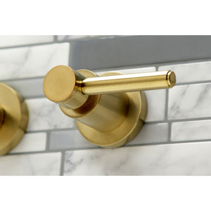 Concord KS8057DL Two-Handle 3-Hole Wall Mount Roman Tub Faucet, Brushed Brass