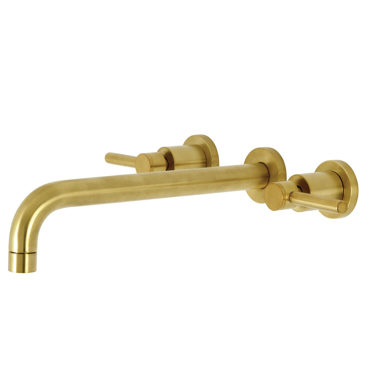 Concord KS8057DL Two-Handle 3-Hole Wall Mount Roman Tub Faucet, Brushed Brass