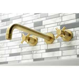 Concord KS8057DX Two-Handle 3-Hole Wall Mount Roman Tub Faucet, Brushed Brass