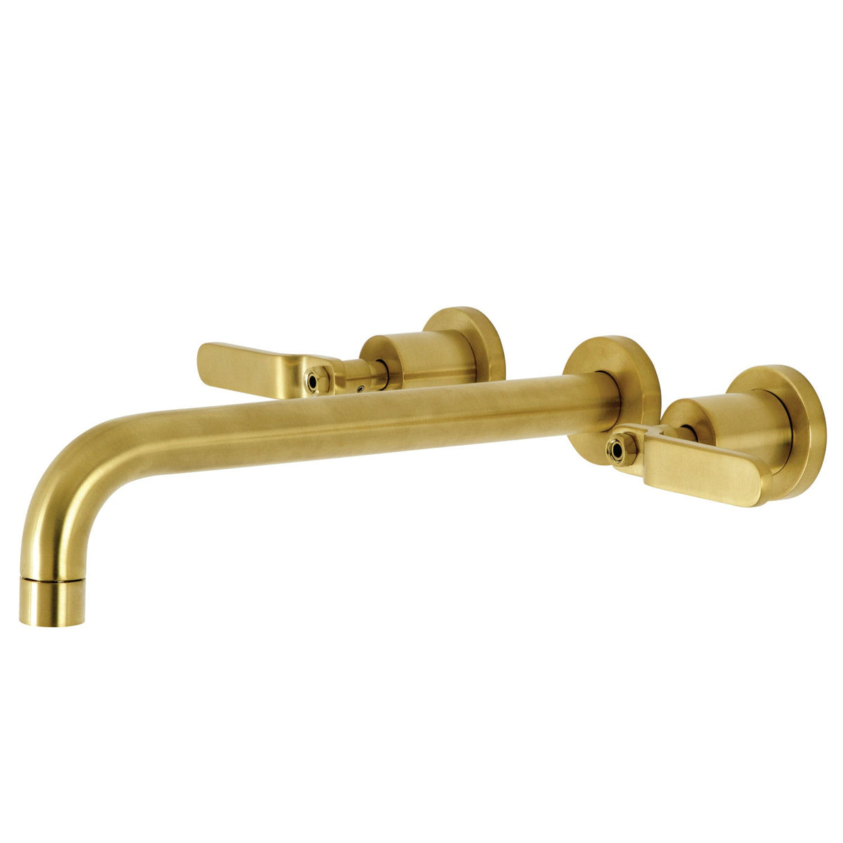 Whitaker KS8057KL Two-Handle 3-Hole Wall Mount Roman Tub Faucet, Brushed Brass