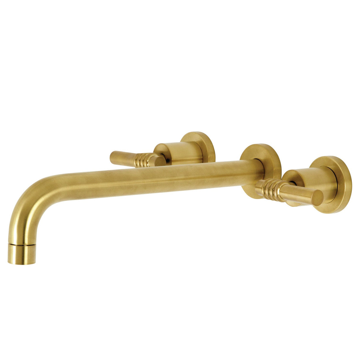 Milano KS8057ML Two-Handle 3-Hole Wall Mount Roman Tub Faucet, Brushed Brass