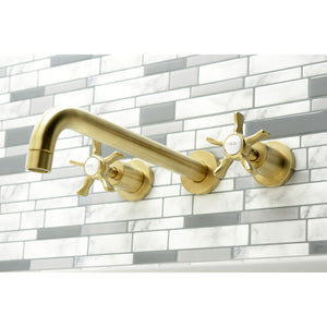 Hamilton KS8057NX Two-Handle 3-Hole Wall Mount Roman Tub Faucet, Brushed Brass