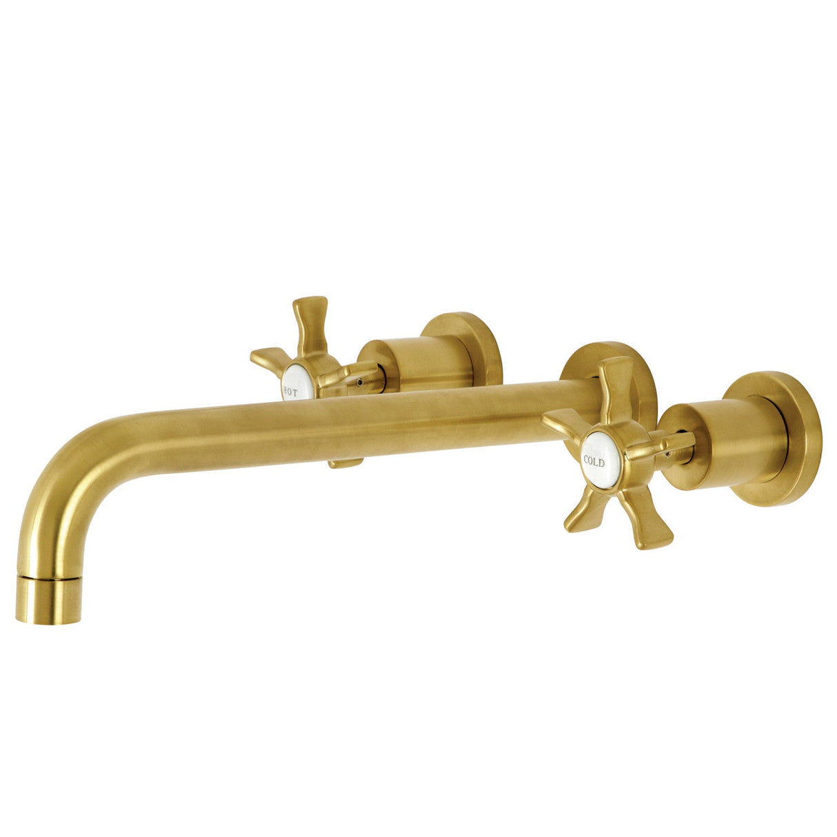 Hamilton KS8057NX Two-Handle 3-Hole Wall Mount Roman Tub Faucet, Brushed Brass