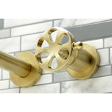 Belknap KS8057RX Two-Handle 3-Hole Wall Mount Roman Tub Faucet, Brushed Brass