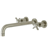 Essex KS8058BEX Two-Handle 3-Hole Wall Mount Roman Tub Faucet, Brushed Nickel