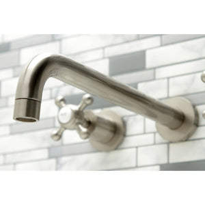Metropolitan KS8058BX Two-Handle 3-Hole Wall Mount Roman Tub Faucet, Brushed Nickel