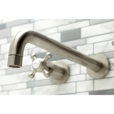 Metropolitan KS8058BX Two-Handle 3-Hole Wall Mount Roman Tub Faucet, Brushed Nickel