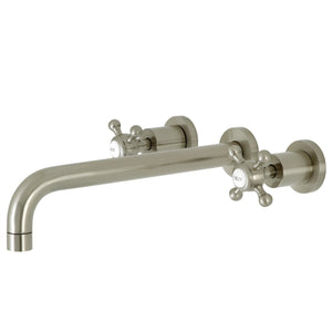Metropolitan KS8058BX Two-Handle 3-Hole Wall Mount Roman Tub Faucet, Brushed Nickel