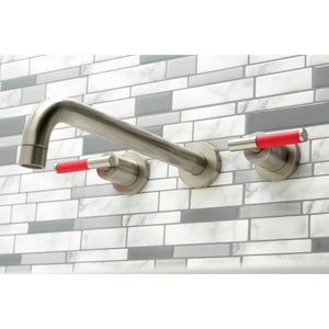 Kaiser KS8058CKL Two-Handle 3-Hole Wall Mount Roman Tub Faucet, Brushed Nickel