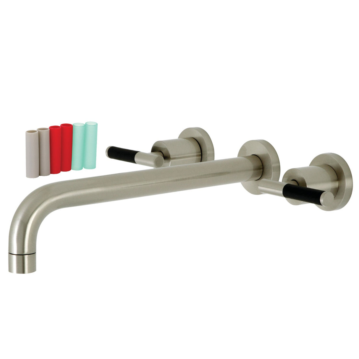 Kaiser KS8058CKL Two-Handle 3-Hole Wall Mount Roman Tub Faucet, Brushed Nickel