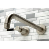 Kaiser KS8058DKL Two-Handle 3-Hole Wall Mount Roman Tub Faucet, Brushed Nickel