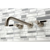 Kaiser KS8058DKL Two-Handle 3-Hole Wall Mount Roman Tub Faucet, Brushed Nickel