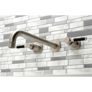 Kaiser KS8058DKL Two-Handle 3-Hole Wall Mount Roman Tub Faucet, Brushed Nickel