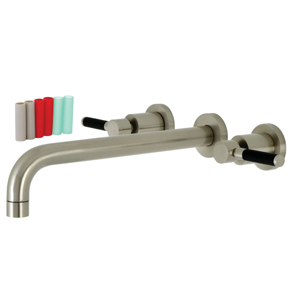 Kaiser KS8058DKL Two-Handle 3-Hole Wall Mount Roman Tub Faucet, Brushed Nickel