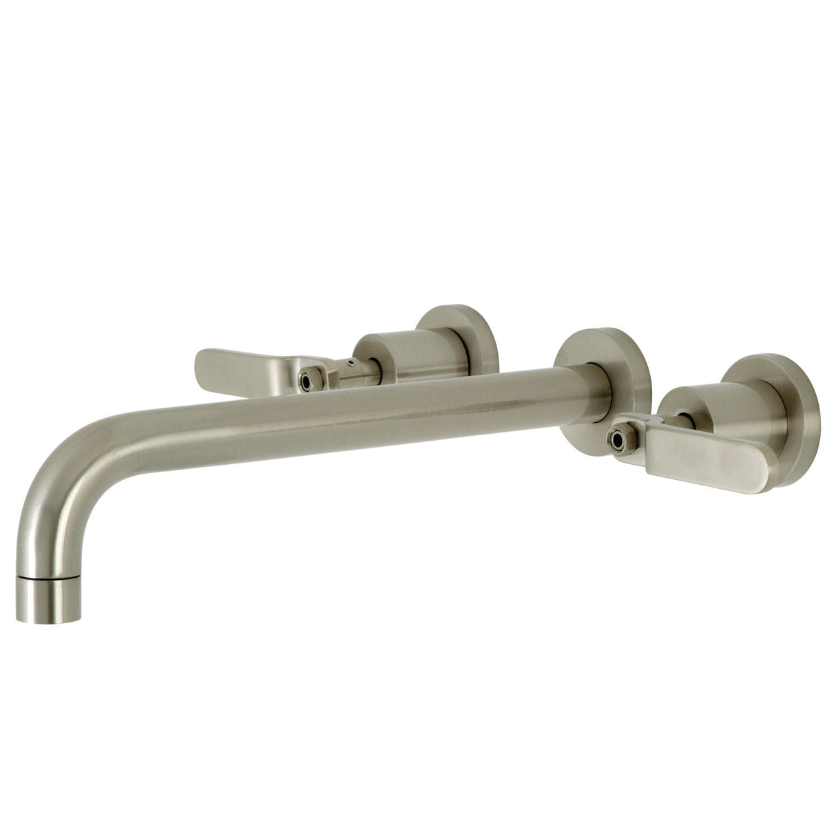 Whitaker KS8058KL Two-Handle 3-Hole Wall Mount Roman Tub Faucet, Brushed Nickel