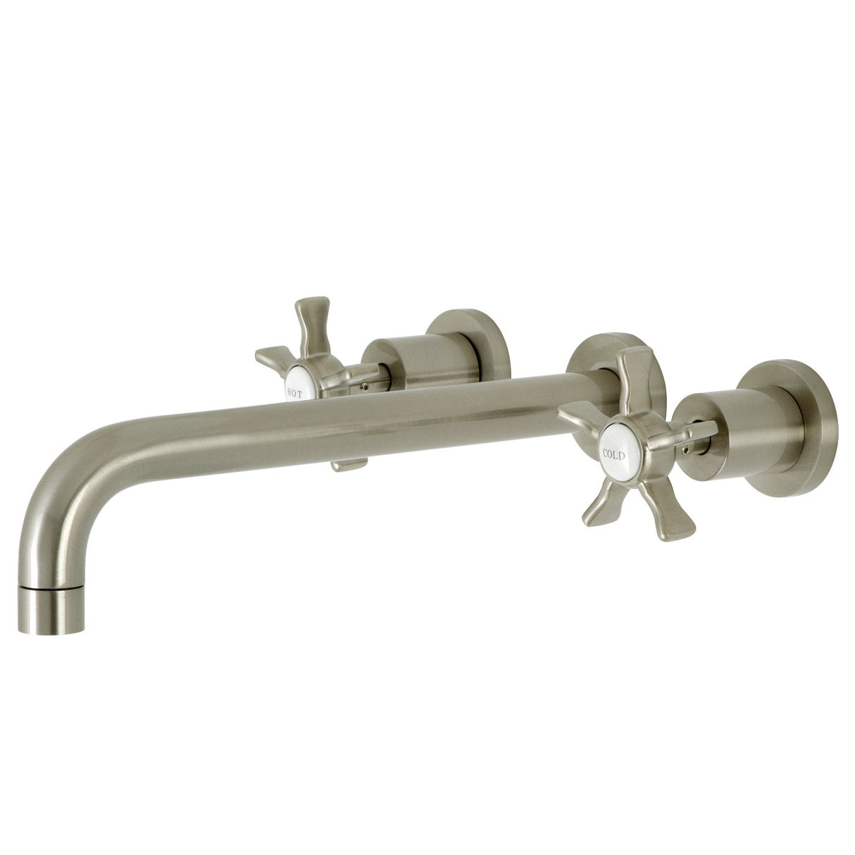 Hamilton KS8058NX Two-Handle 3-Hole Wall Mount Roman Tub Faucet, Brushed Nickel