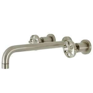 Belknap KS8058RX Two-Handle 3-Hole Wall Mount Roman Tub Faucet, Brushed Nickel