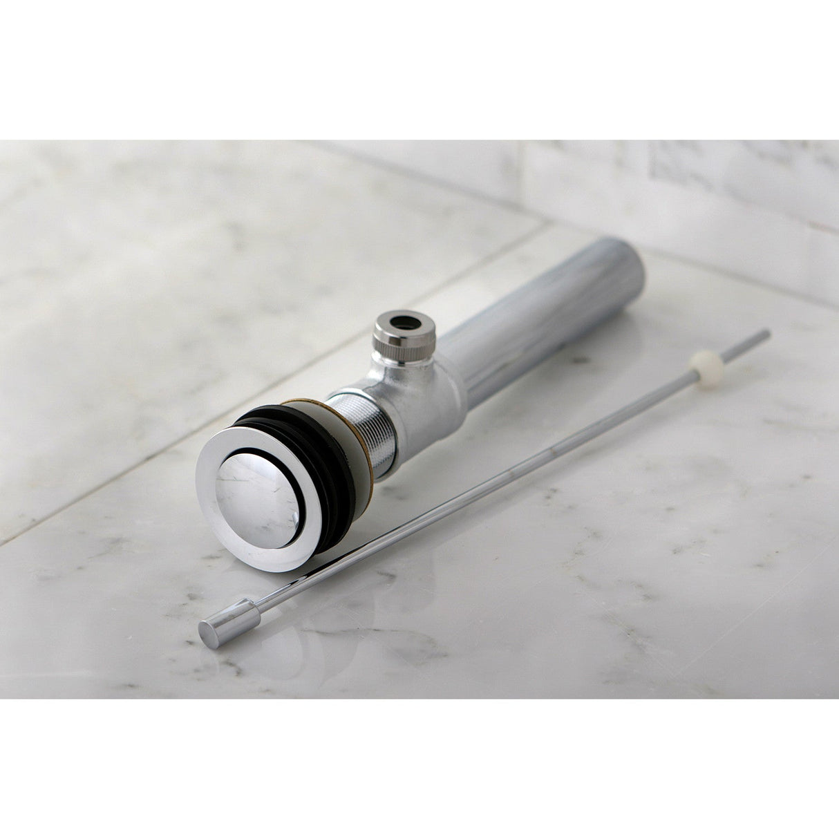 Concord KS8101 Brass Pop-Up Bathroom Sink Drain without Overflow, 22 Gauge, Polished Chrome