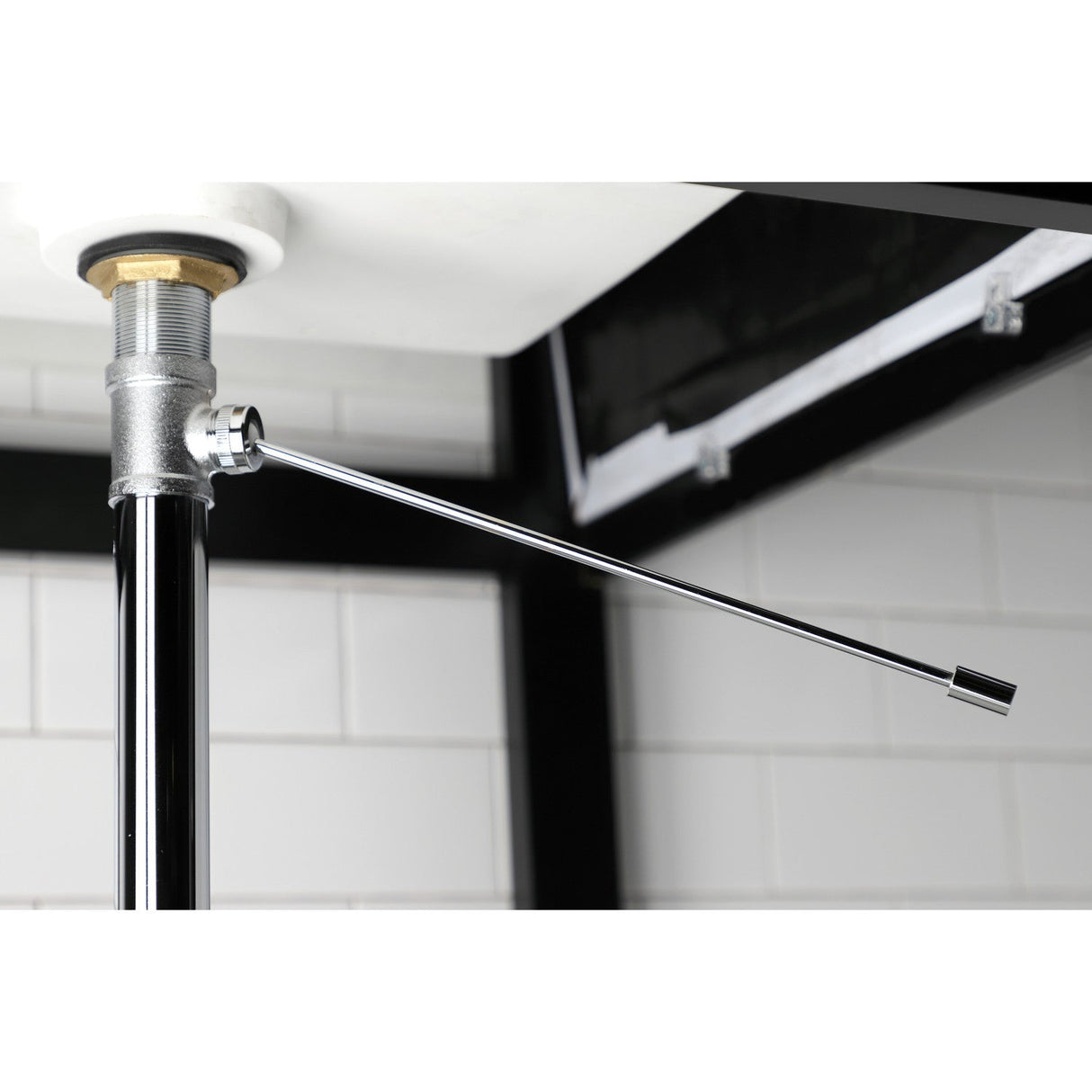 Concord KS8101 Brass Pop-Up Bathroom Sink Drain without Overflow, 22 Gauge, Polished Chrome