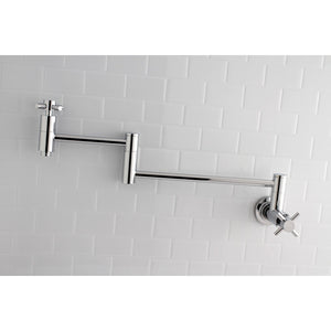 Concord KS8101DX Two-Handle 1-Hole Wall Mount Pot Filler, Polished Chrome