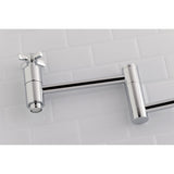 Millennium KS8101ZX Two-Handle 1-Hole Wall Mount Pot Filler, Polished Chrome