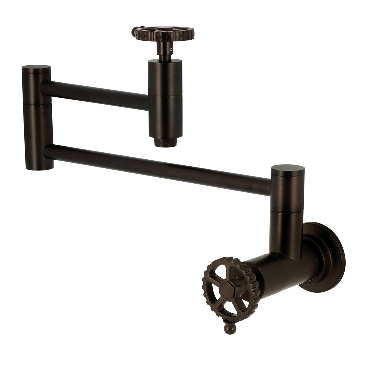 Fuller KS8105CG Two-Handle Wall Mount Pot Filler, Oil Rubbed Bronze