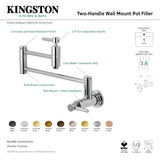 Concord KS8105DL Two-Handle 1-Hole Wall Mount Pot Filler, Oil Rubbed Bronze