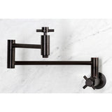 Concord KS8105DX Two-Handle 1-Hole Wall Mount Pot Filler, Oil Rubbed Bronze