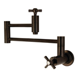 Millennium KS8105ZX Two-Handle 1-Hole Wall Mount Pot Filler, Oil Rubbed Bronze