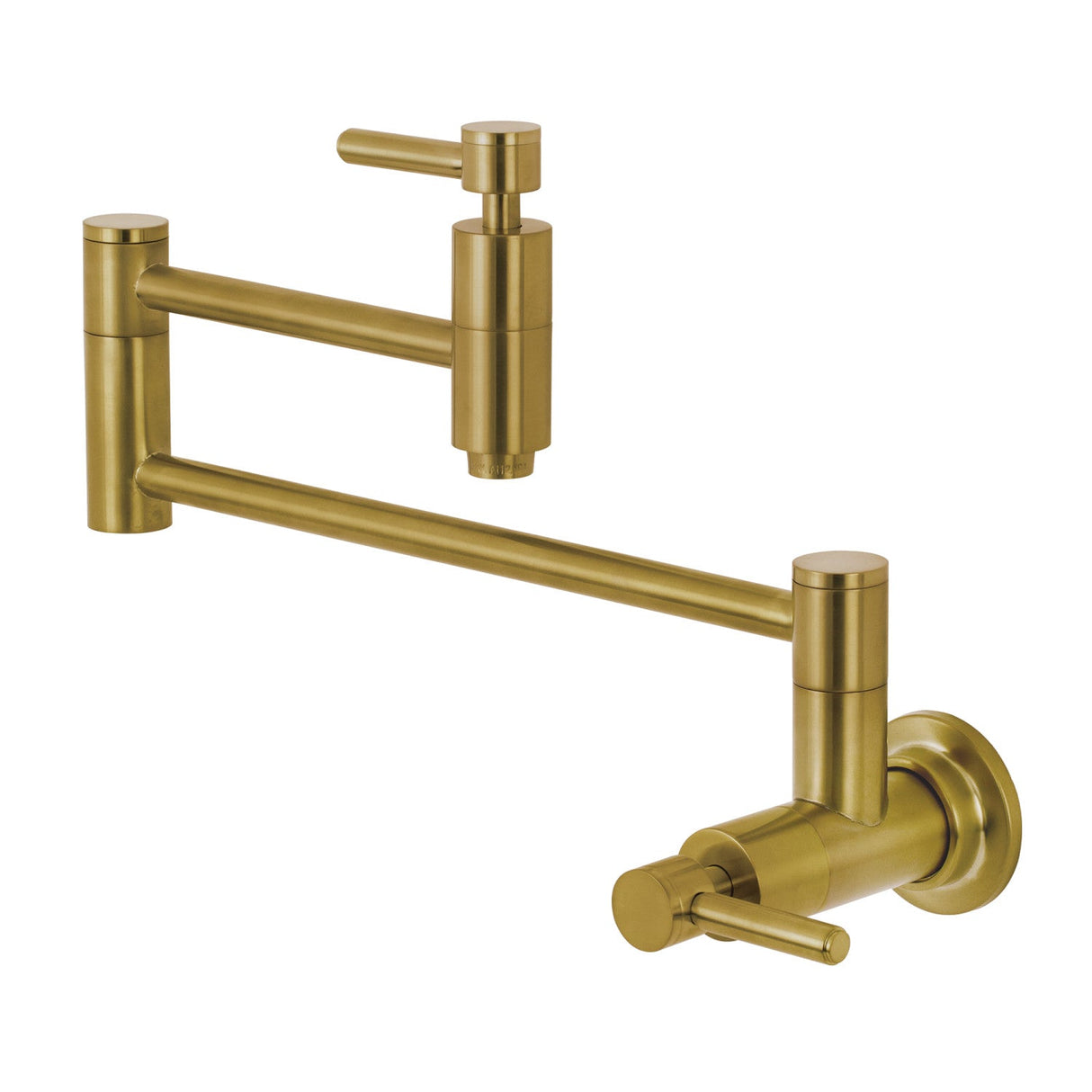 Concord KS8107DL Two-Handle 1-Hole Wall Mount Pot Filler, Brushed Brass