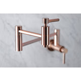 Concord KS810DLAC Two-Handle 1-Hole Wall Mount Pot Filler, Antique Copper